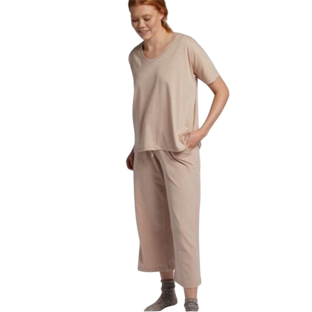 Parachute Organic Cotton Pants Wide Leg Relaxed Lounge Quite Luxury Bisque Sz XL
